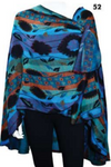 Cashmere Reversible Printed Buckle Cape Shawl