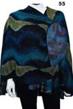 Cashmere Reversible Printed Buckle Cape Shawl