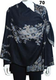 Cashmere Reversible Printed Buckle Cape Shawl