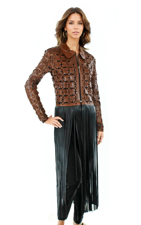 ABF 11911024 Leather Whip Jacket