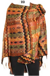 Cashmere Reversible Printed Buckle Cape Shawl