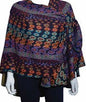 Cashmere Reversible Printed Buckle Cape Shawl