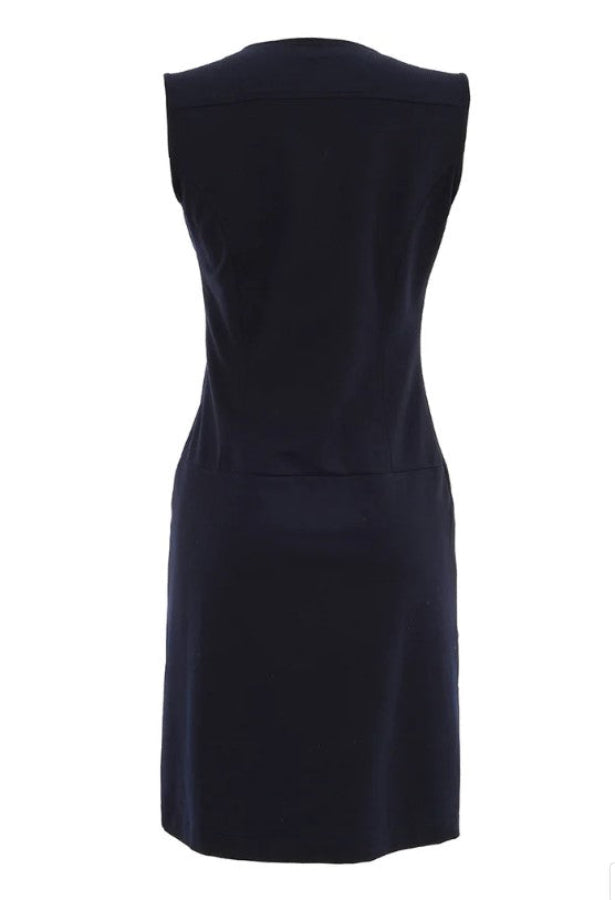 Dolcezza 25240 Studded Asymmetric Zip Sleeveless Dress