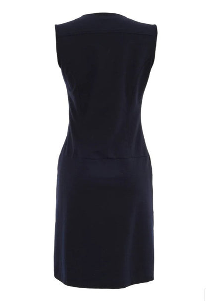 Dolcezza 25240 Studded Asymmetric Zip Sleeveless Dress
