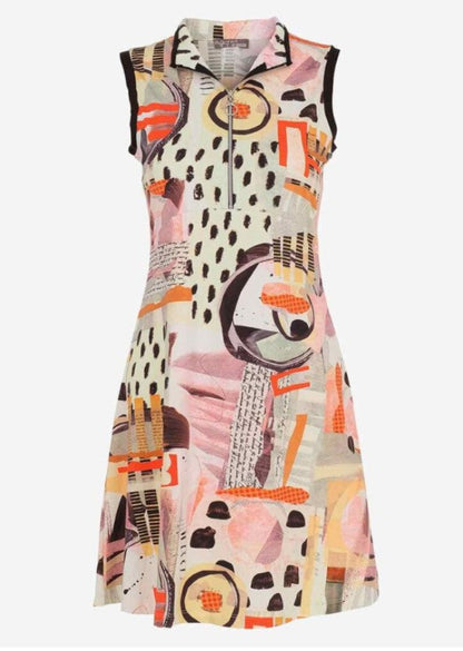 Dolcezza 25634 Black/Multi-Color "Instamatic" Sleeveless Dress