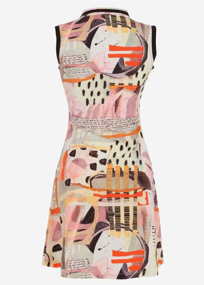 Dolcezza 25634 Black/Multi-Color "Instamatic" Sleeveless Dress