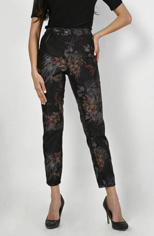 Frank Lyman 223434 U Black Floral Reversible Jeans