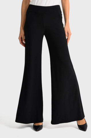 Joseph Ribkoff 161096 Black Wide Leg Jersey Pants
