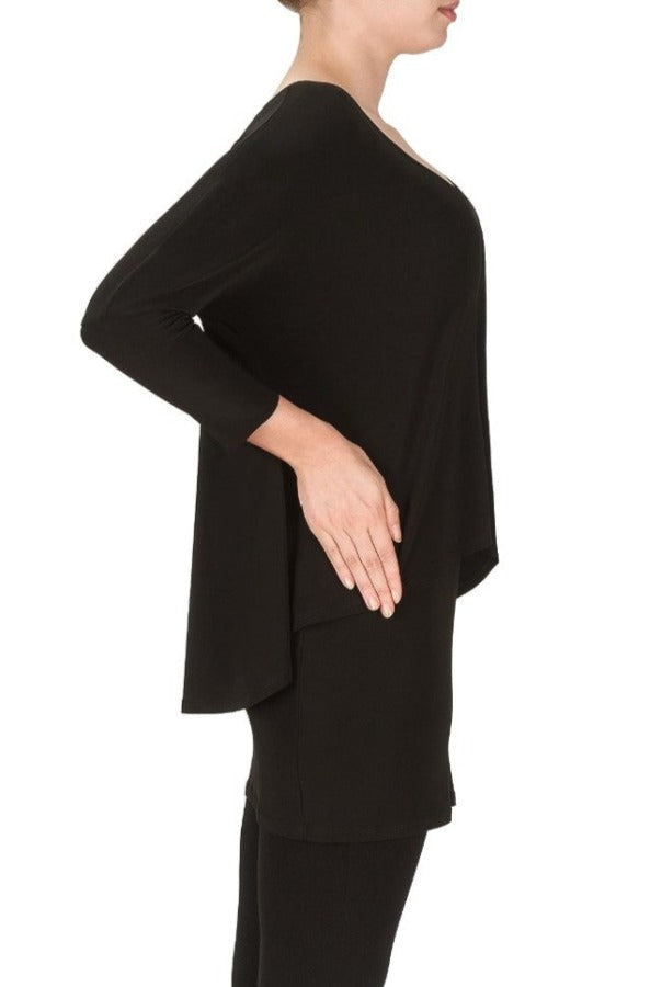 Joseph Ribkoff 171056 Black Layered Tunic Top