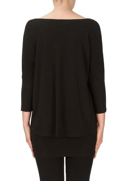 Joseph Ribkoff 171056 Black Layered Tunic Top