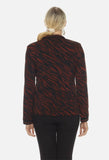 Joseph Ribkoff 223031 Black/Brown Animal Print Blazer Jacket