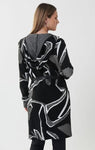 Joseph Ribkoff 223178 Black/White Jacquard Knit Cover-Up Jacket