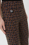 Joseph Ribkoff 223274 Black/Multi Print Pull On Slim Pants