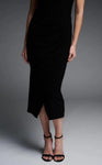 Joseph Ribkoff 223758 Black Faux Wrap Draped Skirt