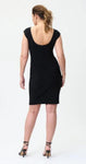 Joseph Ribkoff 224077 Black Rhinestone Stud Embellished Dress