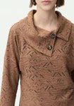 Joseph Ribkoff 224267 Nutmeg Collared Sweater Top