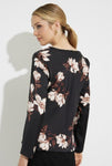 Joseph Ribkoff 224287 Black/Multi-Color Floral Print Top