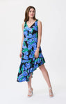 Joseph Ribkoff 231185 Black/Multi Floral Print A-Line Dress