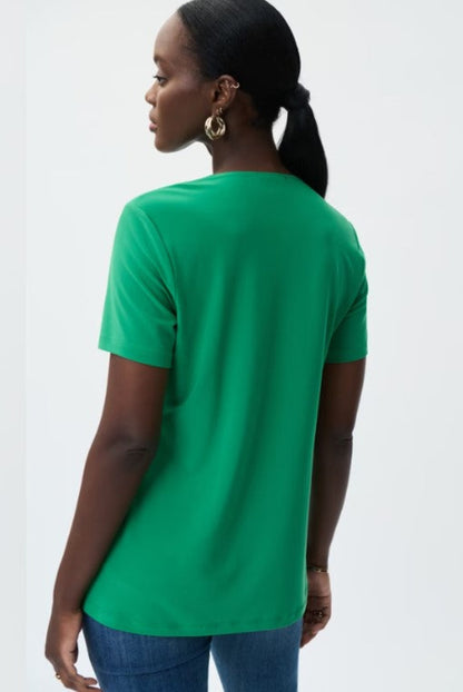 Joseph Ribkoff 231264 Foliage Green Square Neck Top