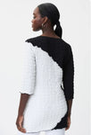 Joseph Ribkoff 232160 Black/White Textured Woven Top