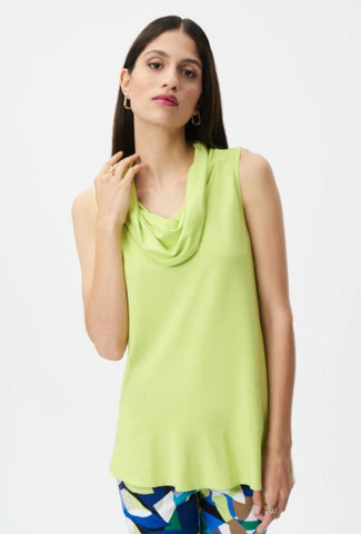 Joseph Ribkoff 232206 Exotic Lime Cowl Neck Sleeveless Top