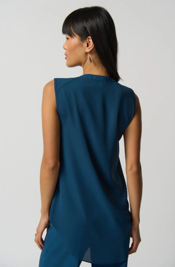 Joseph Ribkoff 233014 Nightfall Studded Trim Sleeveless Top