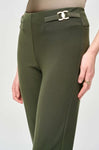 Joseph Ribkoff 233180 Buckle Detail Pull On Slim Straight Ankle Pants