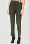 Joseph Ribkoff 233180 Buckle Detail Pull On Slim Straight Ankle Pants