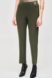 Joseph Ribkoff 233180 Buckle Detail Pull On Slim Straight Ankle Pants