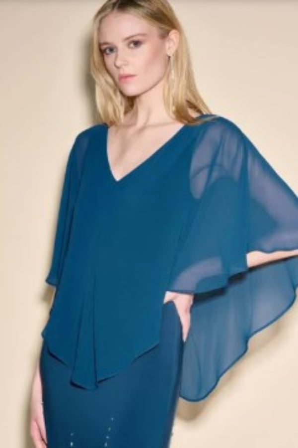Joseph Ribkoff 233734 Nightfall Embellished Chiffon Overlay Dress