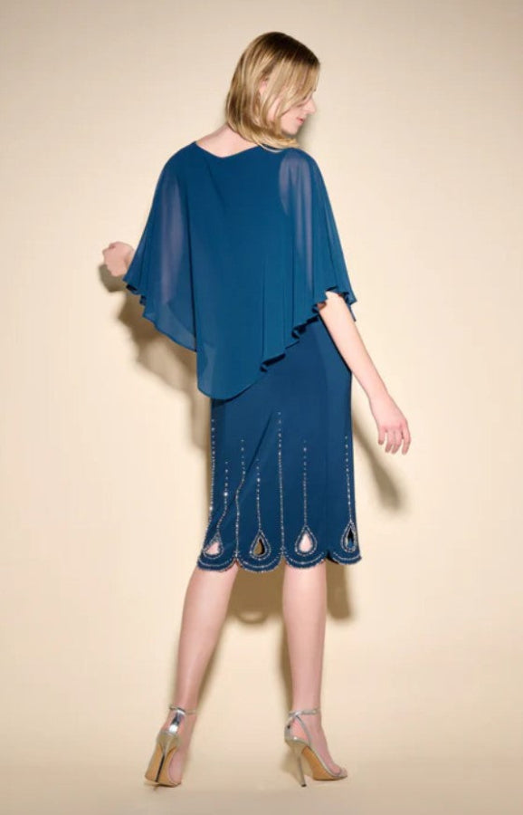Joseph Ribkoff 233734 Nightfall Embellished Chiffon Overlay Dress