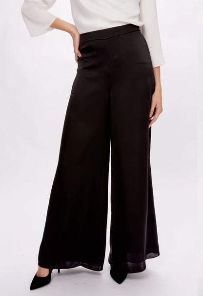 Joseph Ribkoff 233785 Satin Pull On Wide Leg Pants