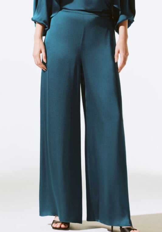 Joseph Ribkoff 233785 Satin Pull On Wide Leg Pants