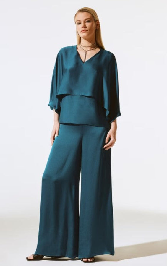 Joseph Ribkoff 233785 Satin Pull On Wide Leg Pants