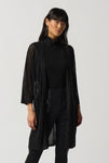 Joseph Ribkoff 233937 Black Open-Knit Longline Cardigan