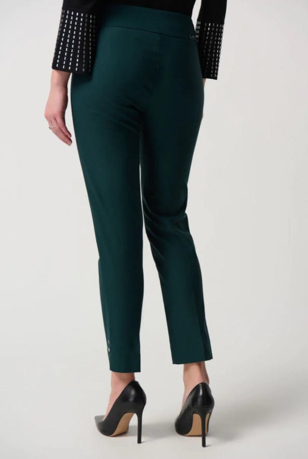 Joseph Ribkoff 234072 Alpine Green Rhinestone Detail Pull On Ankle Pants