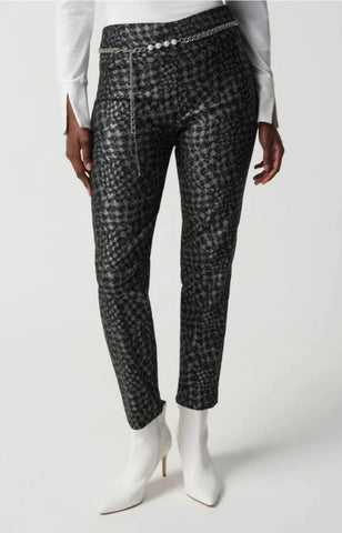 Women for Pants - Houndstooth Print Split Hem Straight Leg Pants (Color :  Black and White, Size : Medium) : Amazon.ca: Clothing, Shoes & Accessories