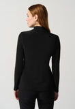 Joseph Ribkoff 234129 Black Crystal Embellished Turtleneck Long Sleeve Top