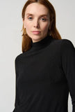 Joseph Ribkoff 234129 Black Crystal Embellished Turtleneck Long Sleeve Top