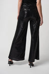 Joseph Ribkoff 234239 Black Sequined High Rise Pull On Flared Pants