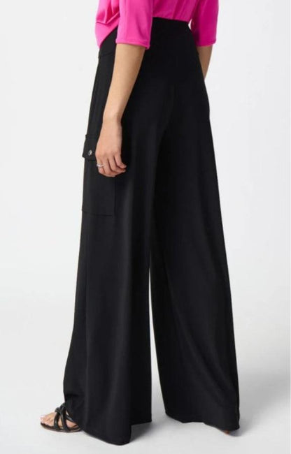 Joseph Ribkoff 241011 Lightweight Pull On Wide Leg Cargo Pants