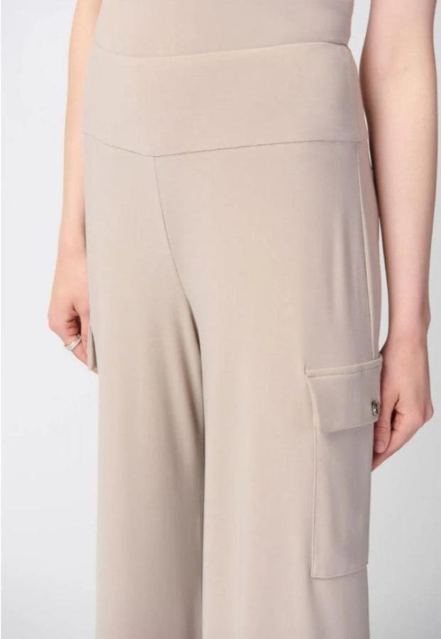 Joseph Ribkoff 241011 Lightweight Pull On Wide Leg Cargo Pants