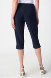 Joseph Ribkoff 241045 Midnight Blue Stretch Pull On Side Slit Capri Pants