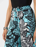 Joseph Ribkoff 241067 Black/Multi-Color Tropical Print Pull On Culotte Pants