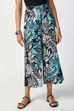 Joseph Ribkoff 241067 Black/Multi-Color Tropical Print Pull On Culotte Pants