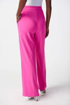 Joseph Ribkoff 241095 Ultra Pink Pleated High-Waist Wide-Leg Pants