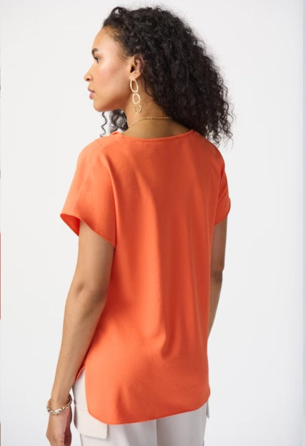 Joseph Ribkoff 241099 Mandarin Cowl Neck Lightweight Top