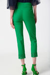 Joseph Ribkoff 241102 Island Green Embroidered Cutout Cuff Cropped Pants