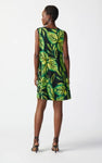 Joseph Ribkoff 241119 Black/Multi Tropical Leaf Print Sleeveless Dress