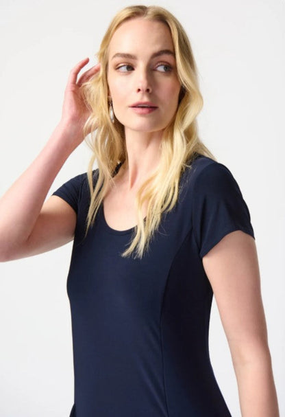 Joseph Ribkoff 241156 Midnight Blue Silk Cocoon Dress